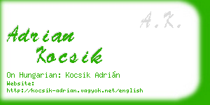 adrian kocsik business card